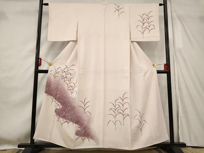 平和屋着物■訪問着　草葉文　暈し染め　正絹　逸品　AABF8881st