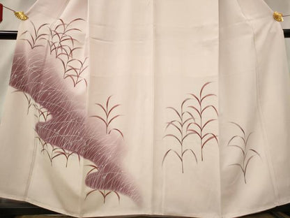 平和屋着物■訪問着　草葉文　暈し染め　正絹　逸品　AABF8881st