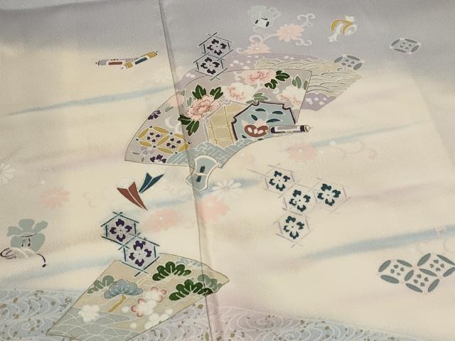 平和屋着物■訪問着　地紙花文　暈し染め　金彩　正絹　逸品　AABF8886st