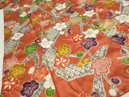 平和屋着物■上質な小紋　絞り　枝梅文　正絹　逸品　AABF8887st