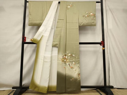 平和屋着物■訪問着　冊子花文　暈し染め　金彩　正絹　逸品　AABF8889st