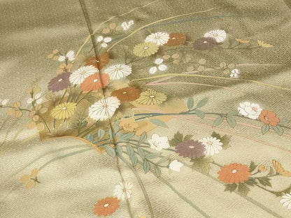 平和屋着物■訪問着　冊子花文　暈し染め　金彩　正絹　逸品　AABF8889st