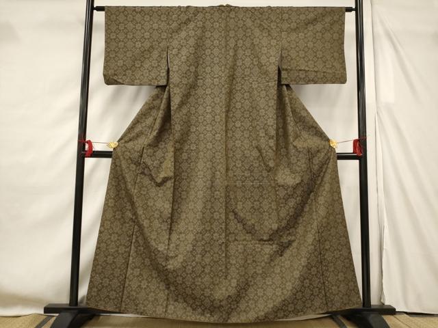 平和屋着物■上質な紬　蜀江花文　正絹　逸品　AABF8890st