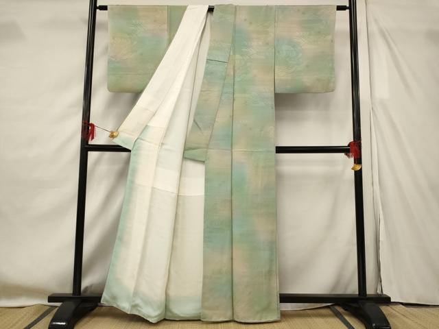 平和屋着物■上質な小紋　立波地紋　暈し染め　正絹　逸品　AABF8892st