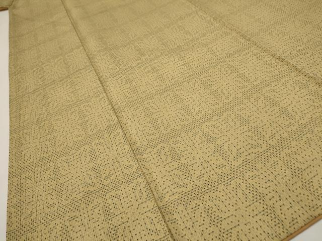 平和屋着物■上質なお召 花繋ぎ 正絹 逸品 AABF8893st