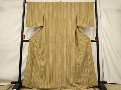 平和屋着物■上質な小紋 竹縞 正絹 逸品 AABF8894st