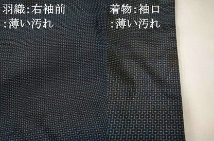 平和屋着物■男性 本場大島紬 アンサンブル 60亀甲 総詰め 正絹 逸品 AABF8907st