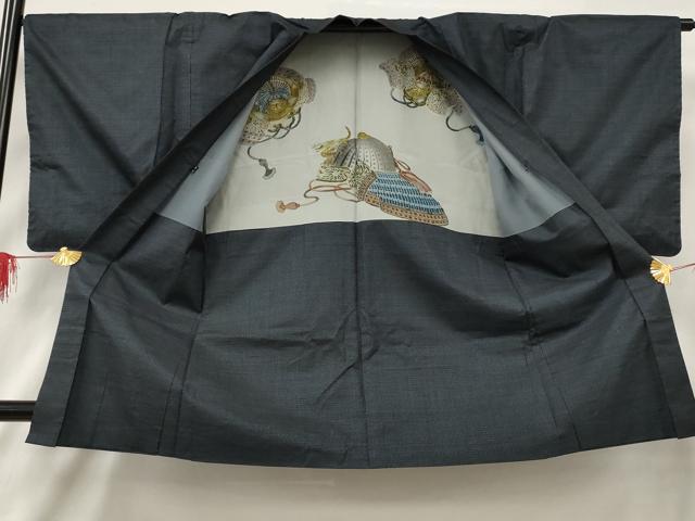 平和屋着物■男性 本場大島紬 アンサンブル 60亀甲 総詰め 正絹 逸品 AABF8907st