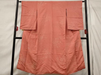 平和屋着物■アンティーク　大正ロマン　小紋　草花文　正絹　逸品　AABF8910st