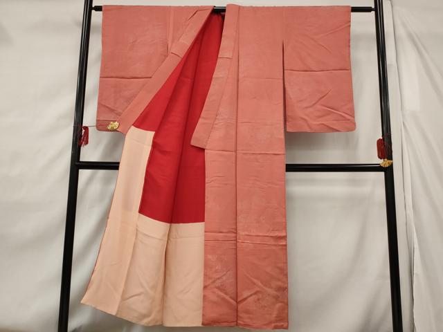 平和屋着物■アンティーク　大正ロマン　小紋　草花文　正絹　逸品　AABF8910st