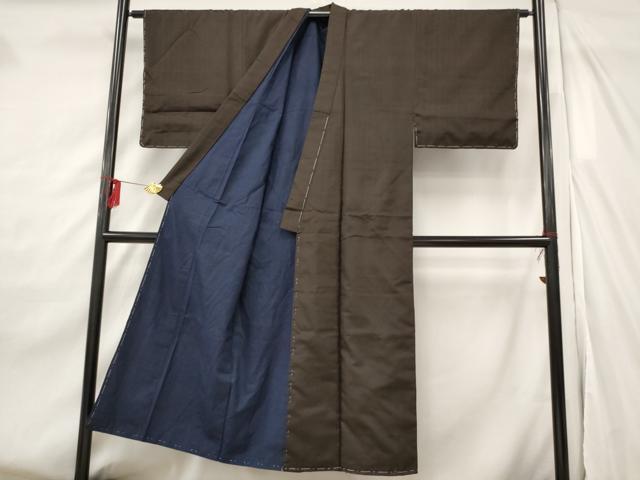 平和屋着物■男性 紬 格子 正絹 逸品 未使用 AABF8911st
