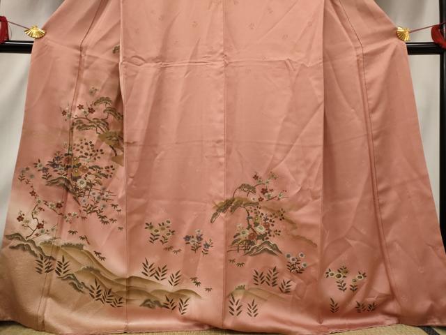 平和屋着物■訪問着　立波花松文　暈し染め　金彩　正絹　逸品　AABF8914st