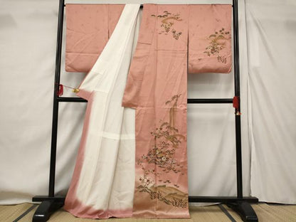 平和屋着物■訪問着　立波花松文　暈し染め　金彩　正絹　逸品　AABF8914st