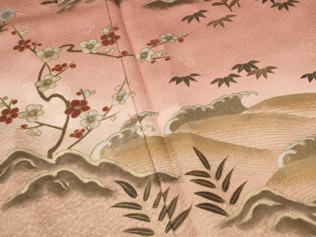 平和屋着物■訪問着　立波花松文　暈し染め　金彩　正絹　逸品　AABF8914st