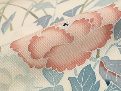 平和屋着物■訪問着　作家物　草花文　正絹　逸品　AABF8917st