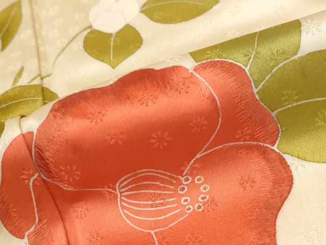 平和屋着物■訪問着　刺繍　草花文　正絹　逸品　AABF8918st