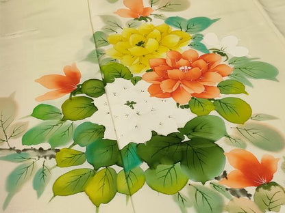 平和屋着物■訪問着 草花文 暈し染め 正絹 逸品 未使用 AABF8920st
