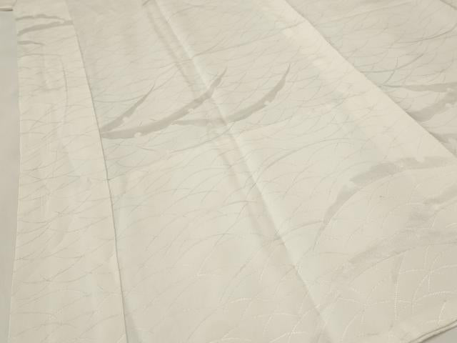平和屋着物■長襦袢 無双仕立て 雪芝地紋 正絹 逸品 AABF8928st