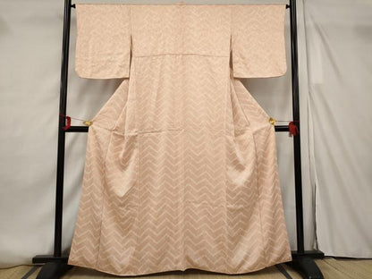 平和屋着物■上質な小紋　総絞り　幾何学文様　正絹　逸品　AABF8943st