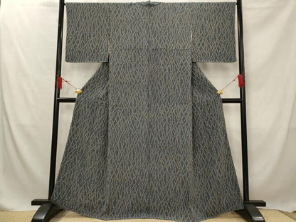 平和屋着物■上質な小紋　幾何学文様　正絹　逸品　AABF8952st