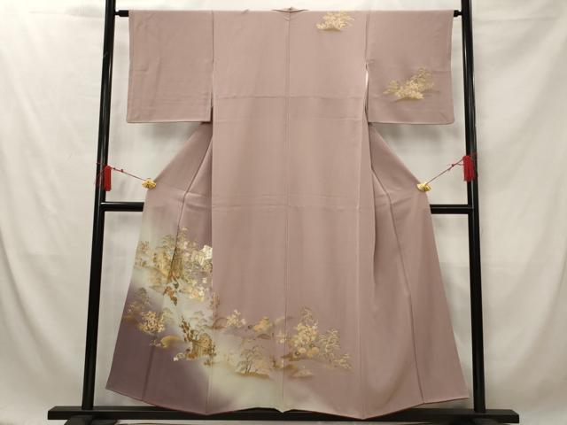 平和屋着物■訪問着 御所車花松文 暈し染め 金彩 正絹 逸品 AABF8955st