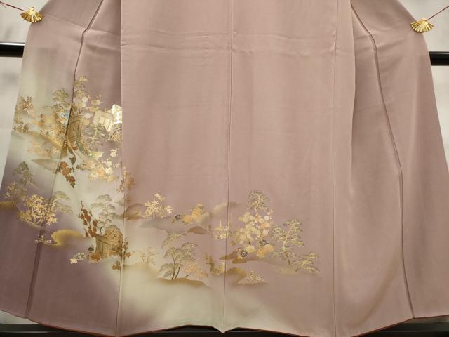 平和屋着物■訪問着 御所車花松文 暈し染め 金彩 正絹 逸品 AABF8955st