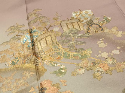 平和屋着物■訪問着 御所車花松文 暈し染め 金彩 正絹 逸品 AABF8955st