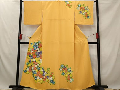平和屋着物■訪問着　草花文　正絹　逸品　AABF8957st