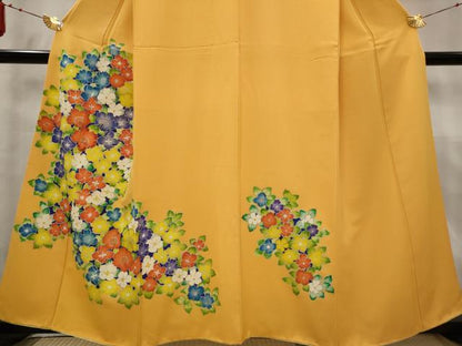平和屋着物■訪問着　草花文　正絹　逸品　AABF8957st