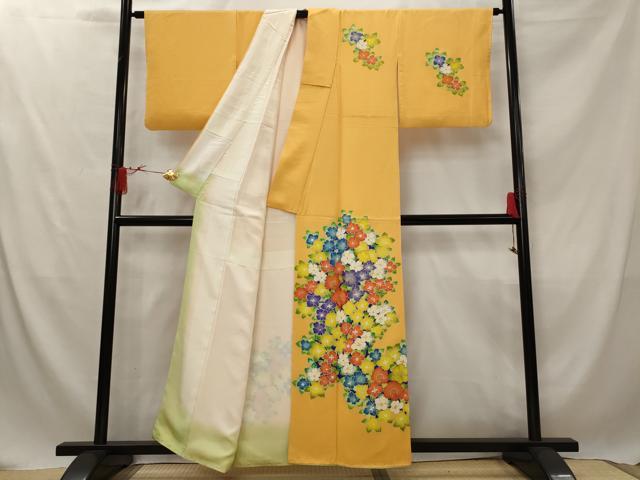 平和屋着物■訪問着　草花文　正絹　逸品　AABF8957st