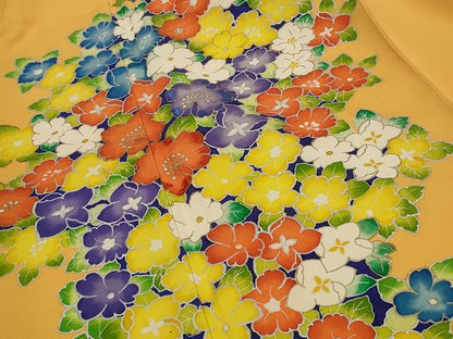 平和屋着物■訪問着　草花文　正絹　逸品　AABF8957st