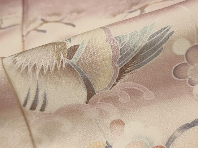 平和屋着物■訪問着 流水花鳥文 暈し染め 正絹 逸品 AABF8958st