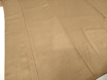 平和屋着物●上質な色無地　菱地紋　丁字染色　正絹　逸品　未使用　AABF8967ck