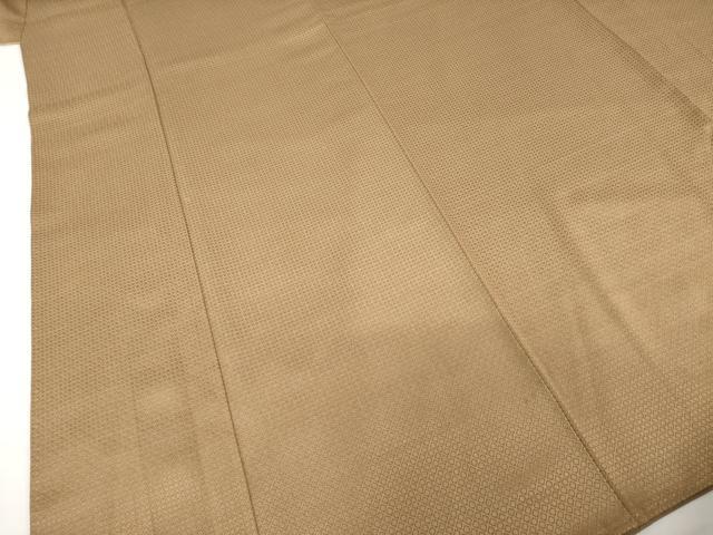 平和屋着物●上質な色無地　菱地紋　丁字染色　正絹　逸品　未使用　AABF8967ck