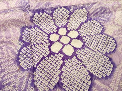 平和屋着物●訪問着　総絞り　屏風花文　正絹　逸品　AABF8970ck