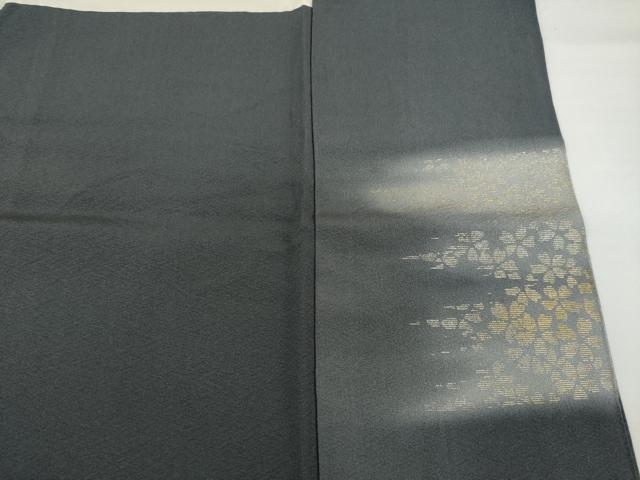 平和屋着物●日本舞踊家 岩井流宗元　岩井友見　訪問着　駒刺繍　扇面松文　金銀彩　正絹　逸品　AABF8971ck