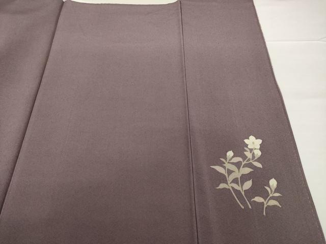 平和屋着物●訪問着　駒刺繍　草花文　正絹　逸品　AABF8972ck