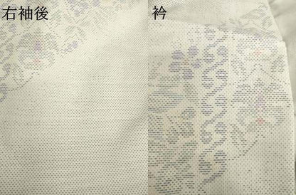 平和屋着物●本場大島紬　白大島　花間道　正絹　逸品　AABF8975ck