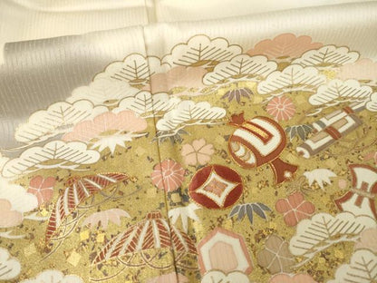 平和屋着物●訪問着　宝尽くし　暈し染め　金彩　正絹　逸品　未使用　AABF8977ck
