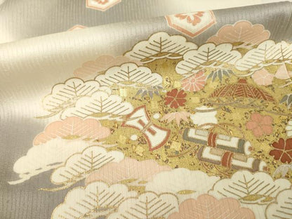 平和屋着物●訪問着　宝尽くし　暈し染め　金彩　正絹　逸品　未使用　AABF8977ck