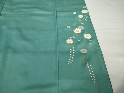 平和屋着物●英王室献上友禅作家　木下勝功　訪問着　鳳凰更紗花蝶文　金銀彩　正絹　逸品　AABF8980ck