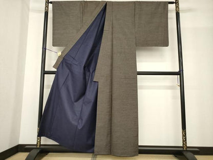 平和屋着物●男性　本場大島紬　亀甲絣　正絹　逸品　AABF8984ck