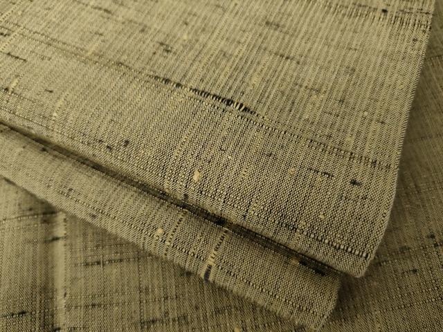 平和屋着物●男性　紬　霞文　肥後煤竹色　正絹　逸品　AABF8985ck