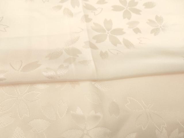 平和屋着物●振袖用長襦袢 袷 桜地紋 暈し染め 正絹 逸品 AABF8987ck