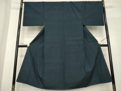 平和屋着物●男性　紬　色無地　褐返し色　正絹　逸品　AABF8989ck