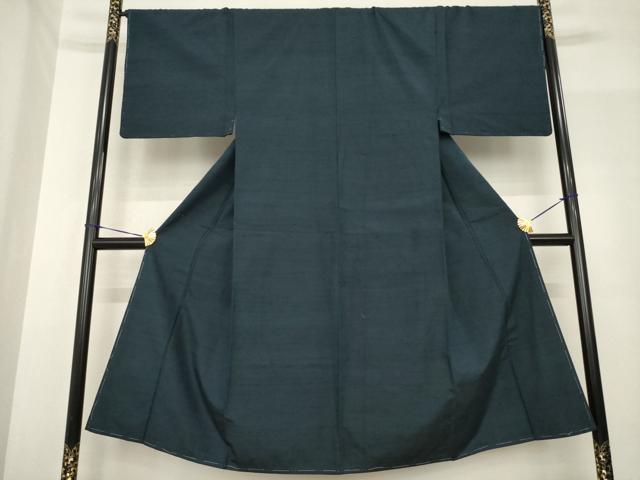 平和屋着物●男性　紬　色無地　褐返し色　正絹　逸品　AABF8989ck