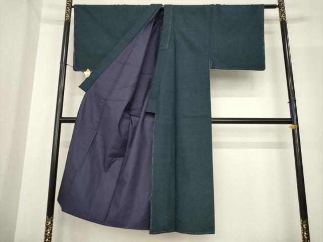 平和屋着物●男性　紬　色無地　褐返し色　正絹　逸品　AABF8989ck