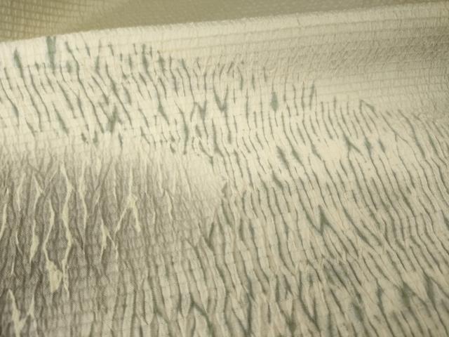 平和屋着物●訪問着　縫め絞り織　流水文　反端付き　正絹　逸品　AABF9000ck