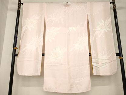 平和屋着物●振袖用長襦袢　無双仕立て　花地紋　暈し染め　正絹　逸品　AABF9004ck