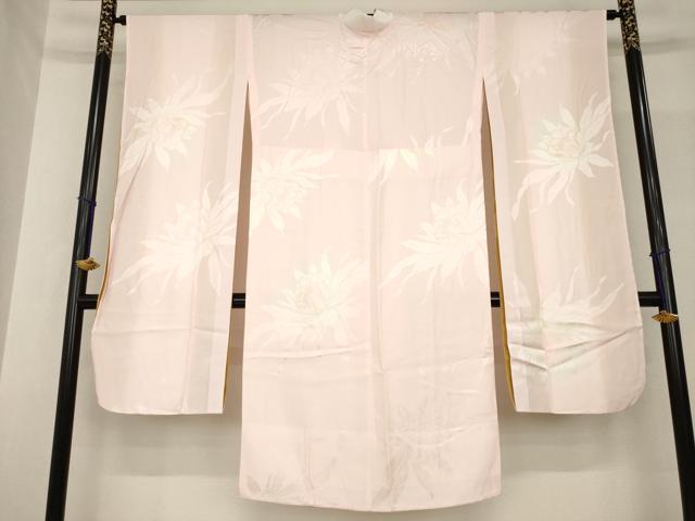 平和屋着物●振袖用長襦袢　無双仕立て　花地紋　暈し染め　正絹　逸品　AABF9004ck